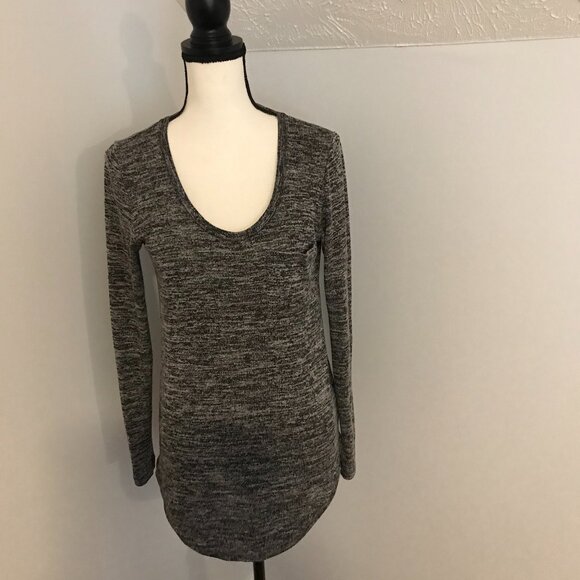 Anthropologie Pure+Good Heathered Scoopneck Long-Sleeve Top - Size Small - Picture 2 of 10